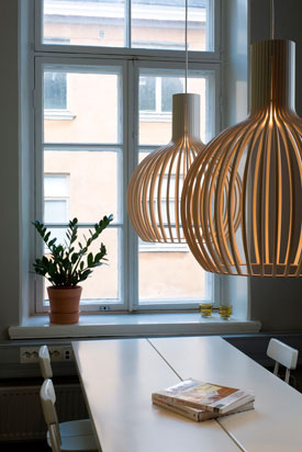 Lampe design nordique en bois