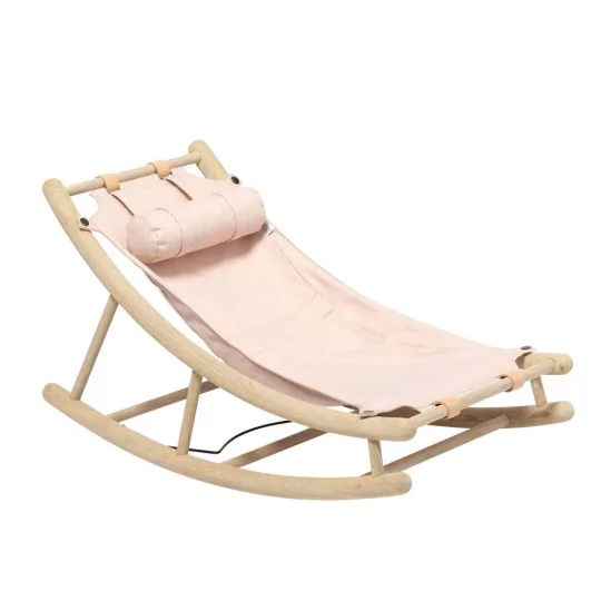 Balancelle pour fille: coton rose et bois massif Balancelle pour fille: coton rose et bois massif