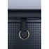 banc de rangement design avec finition cuir noir