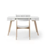 Bureau ado blanc/chêne & chaise avec accoudoirs Bureau ado blanc/chêne & chaise avec accoudoirs