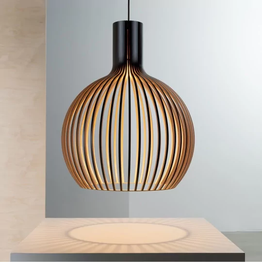 Suspension design ronde en bois Suspension design ronde en bois