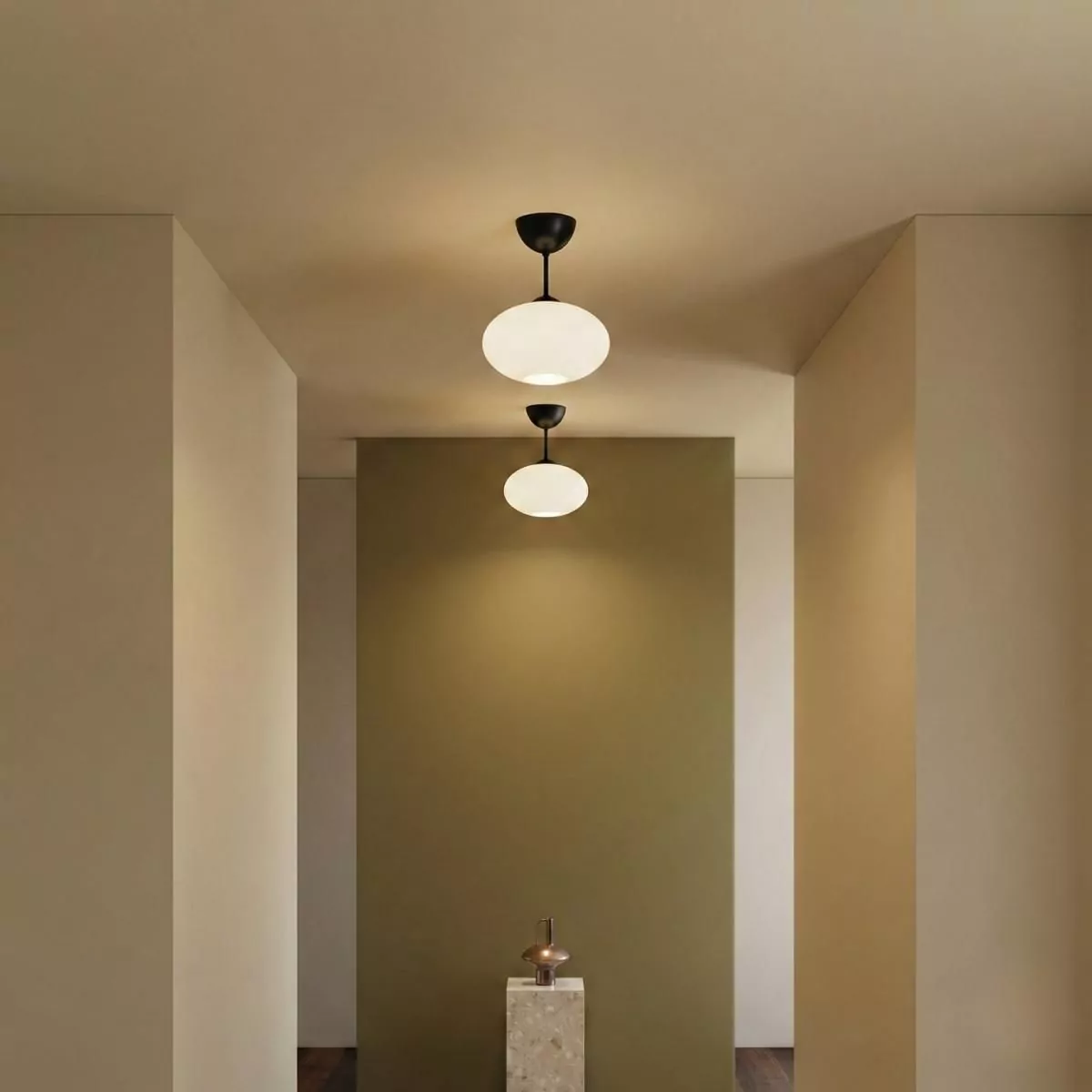 Plafonnier design noir Bullo