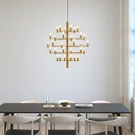 Lustre chandelier doré