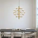 Lustre chandelier doré