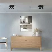 Plafonnier noir mat