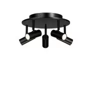 Plafonnier design 5 spots Cato noir
