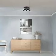 Plafonnier design spots noir mat