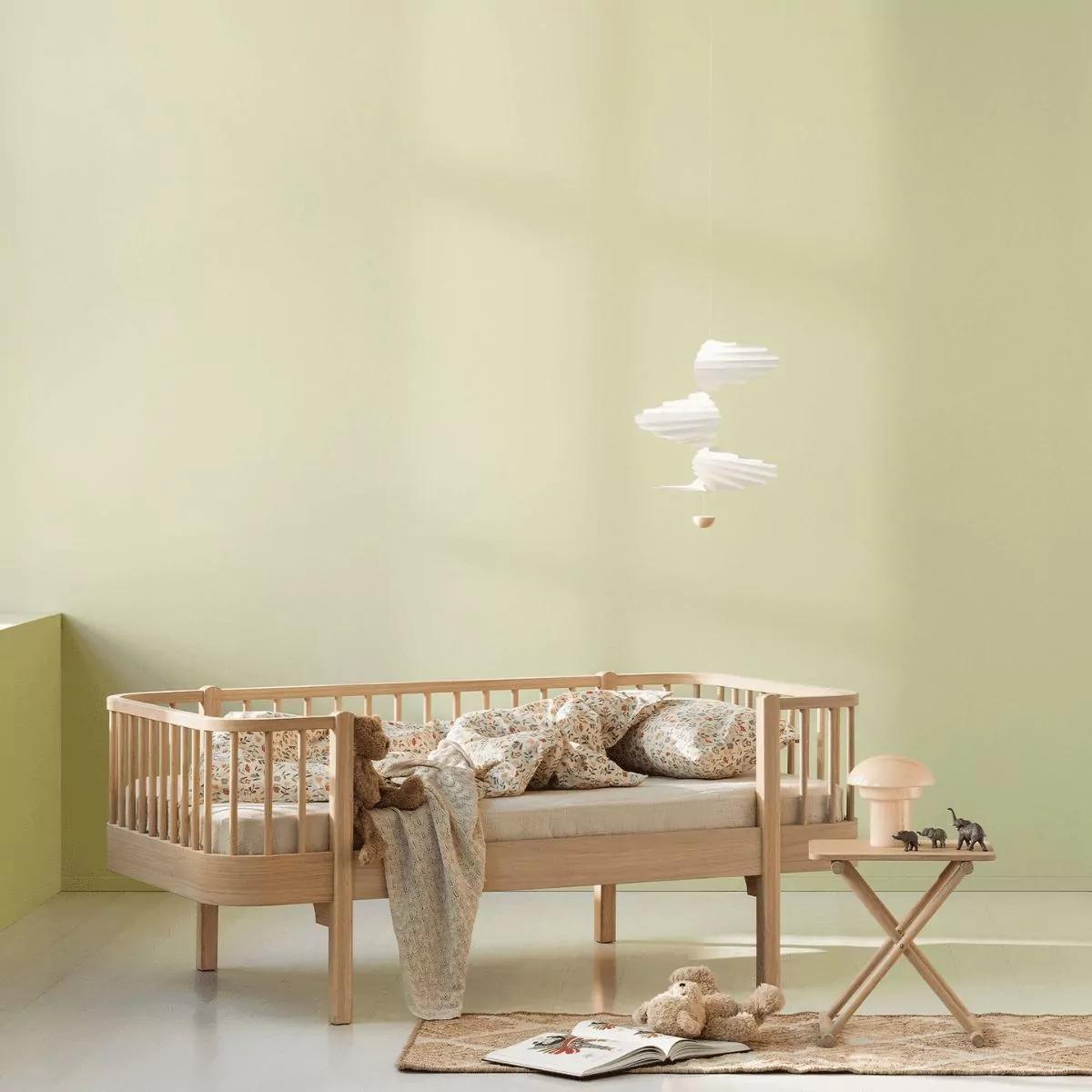 Lit banquette en chêne pour enfants 90x160 Wood