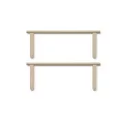 Barrière de lit Camp Novel en chêne, lot de 2 pièces