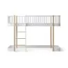 Lit mezzanine mi-haut 90x200 Wood