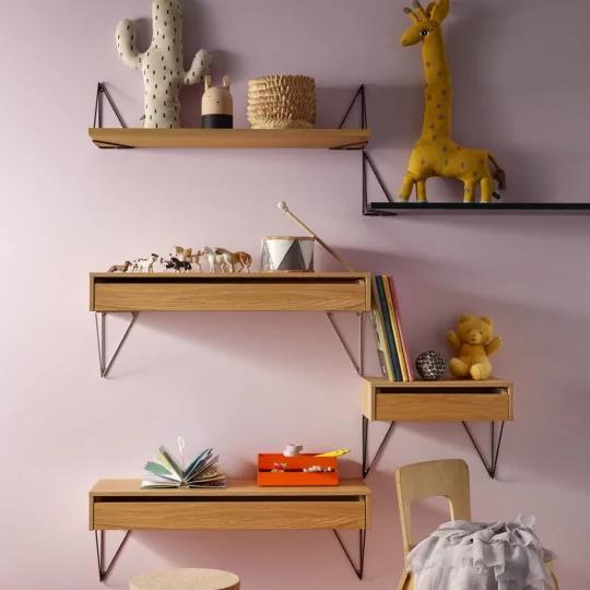 Étagère suspendue chambre design Maze