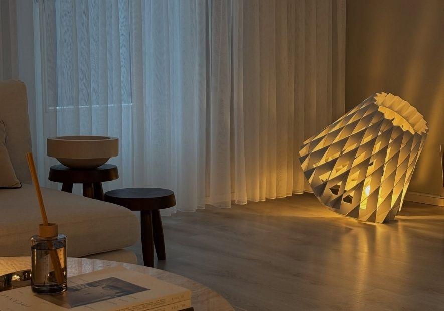 salon amménagé dans le style du hygge
